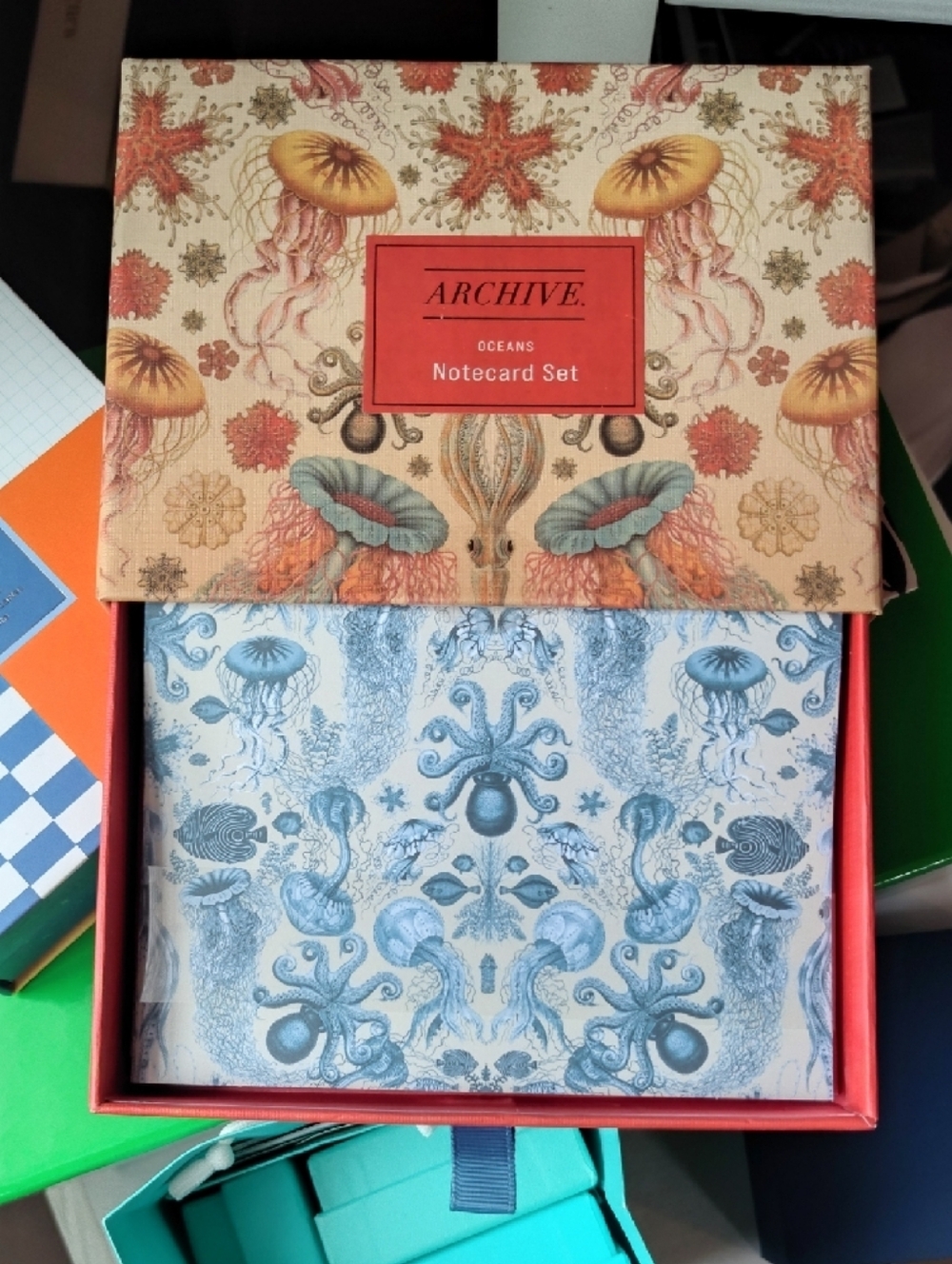 Archive Oceans Notecard Set - Decorative Box